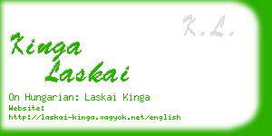 kinga laskai business card